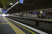 Box Hill railway station looking east from Platform 4, January 2013.