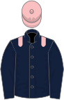 Dark blue, pink epaulets and cap