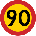 Hastighetsbegränsning (90 km/h)