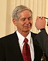 Image 36Charles Keeling, receiving the National Medal of Science from George W. Bush, in 2001 (from History of climate change science)