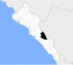 Location of the municipality in Sinaloa