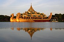 Karaweik Palace on Kandawgyi Lake