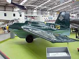 Me 163 B из 2 эскадры Люфтваффе в Шотландском музее авиации