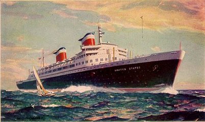 Postcard of SS United States