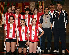 Miembros del equipo de voleibol femenino.