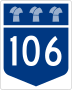 Highway 106 marker