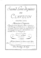 François Couperin "Second Livre de Clavecin" (первое издание), в составе которой находится пьеса "Les Barricades Mystérieuses"