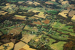 Aerial view of nearby Lothian Woods