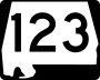 State Route 123 marker