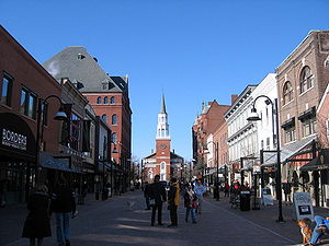 Church Street in Burlington—Vermont's largest city