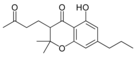 Chemical structure of cannabichromanone-C3