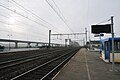 The station, in the background is the Aérotrain track