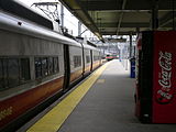 Two Metro North Commuter Railroad trains at Union Station