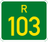 Regional route R103 shield