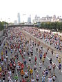 2007 Chicago Marathon Columbus Drive start from Randolph Street overpass