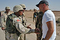 BG Albert Bryant, Jr. and American Film Actor Bruce Willis in Tikrit, Iraq