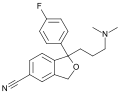 Structure of citalopram, an antidepressant drug of the selective serotonin reuptake inhibitor (SSRI) class