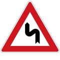 Double bend, first to the left