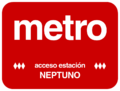 Letrero utilizado en los accesos a la estación hasta 1997.