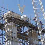 Partial reconstruction (work in progress) of the Parthenon, Athens, to ensure structural stability, 2007