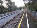 Northbound view from the station platform, August 2008