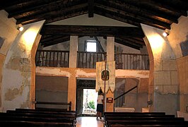 Vista del coro en la iglesia de Negrón, Vallanca (Valencia).