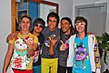 Brazilian indie pop group Restart wearing "colorido" fashion, popular for most of the early 2010s in Brazil