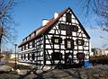 Traditional architecture of Brda river banks in Bydgoszcz