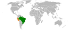 Location map for Brazil and Peru.