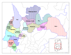 Location of Techiman Municipal in Brong Ahafo