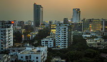 Skyline of Dhaka at night