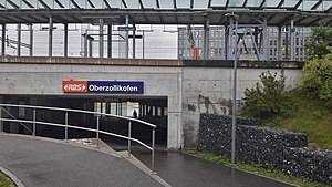 Elevated canopy-covered platforms with underpass