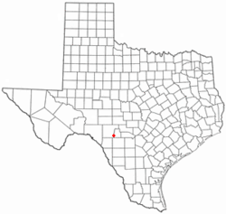 Location of Camp Wood, Texas