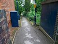 The station entrance from the road bridge