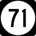 Route 71 marker