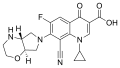 Finafloxacin's chemical structure in 2D format.