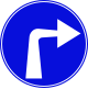 Turn right after sign