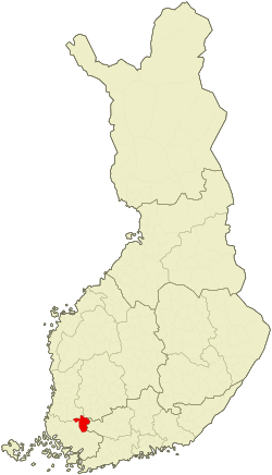 Location of Loimaa in Finland