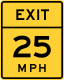 Exit speed advisory