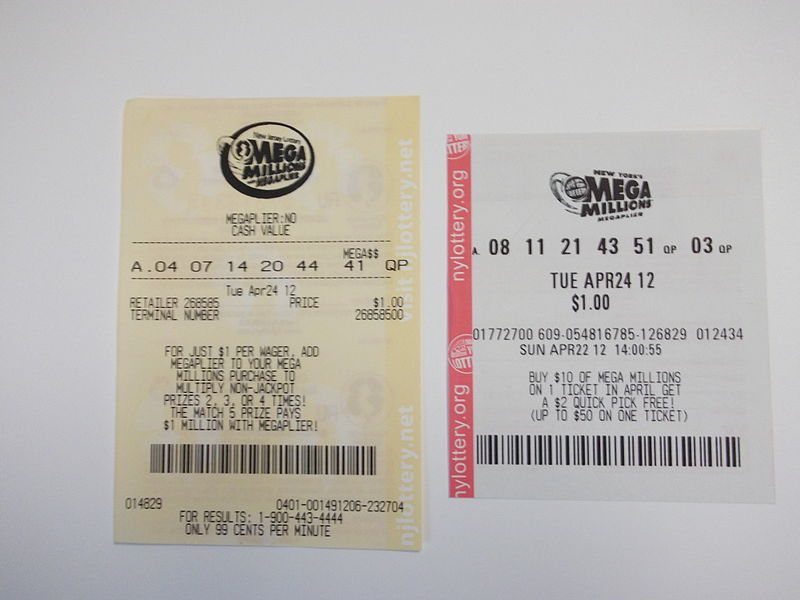 File:Mega Millions lottery tickets.JPG