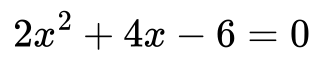 Polynomial equation studied in elementary algebra