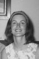 Young woman wears her hair in a pageboy flip, 1967.