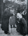 Peasant woman kissing the hand of Ferdinand of Bulgaria, 1916