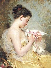 Young Girl with a Dove, Private collection.[15]