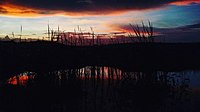 Sunset near the Ajay river