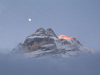 The Jungfrau seen from Gimmelwald