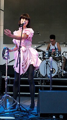 Kimbra on stage at the 2011 Moomba Festival.