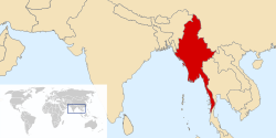 Location of Burma