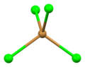 Tetrahedral coordination geometry of bromine number 4