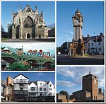 Collage of images of Exeter, UK.